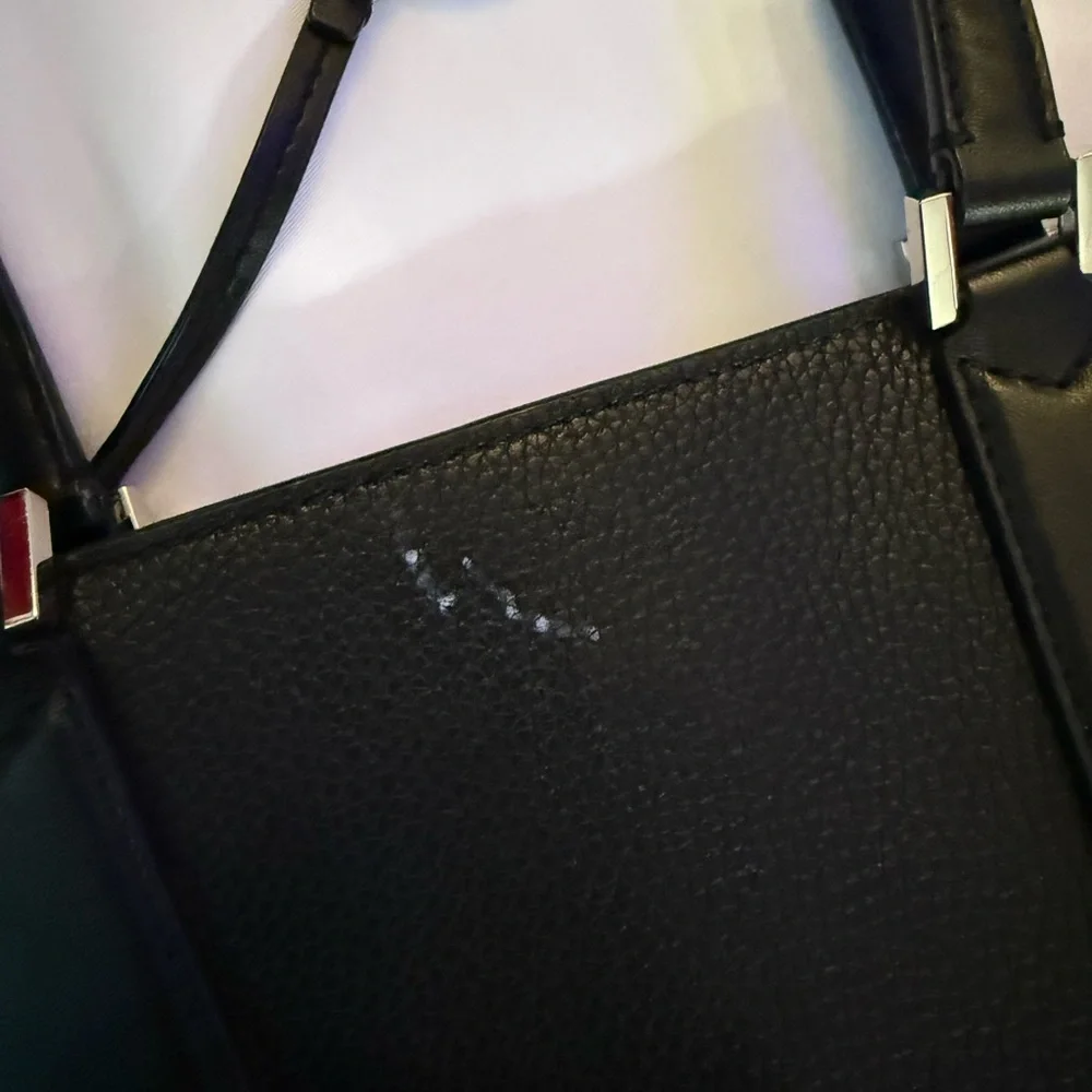 Michael Kors Black Structured Leather Tote - Picture 6 of 8